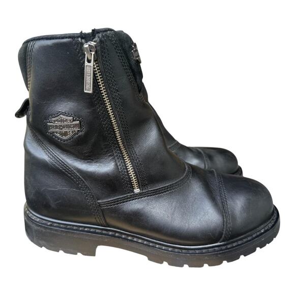 Harley Davidson Interstate 6 inch Motorcycle Biker Boot Twin Zip Men size 10 - Picture 1 of 6